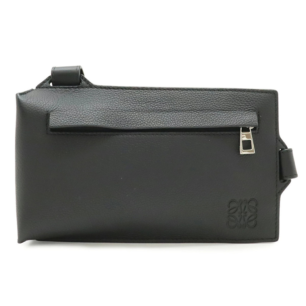 Loewe Anagram Vertical T Pocket Body Bag Soft Grain Calf Leather Black